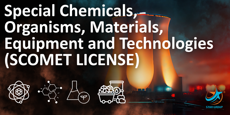 Special Chemicals, Organisms, Materials, Equipment and Technologies  (SCOMET LICENSE)